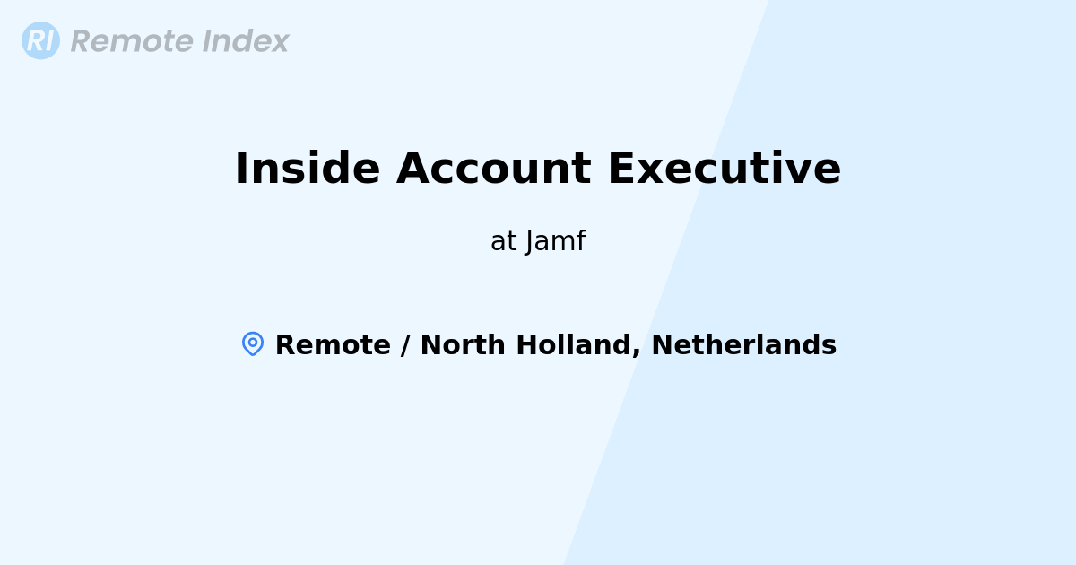 Inside Account Executive / Remote Index